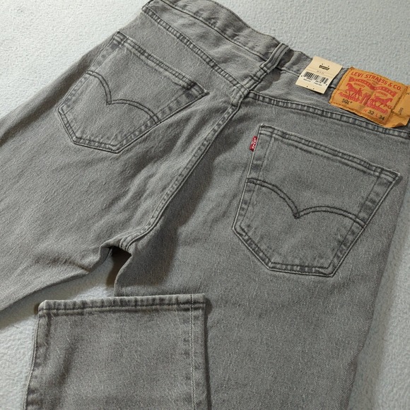 Levi's Other - Levis 501 Original Stretch Mens Grey Straight Leg Button Fly Jeans 32x34 NWT